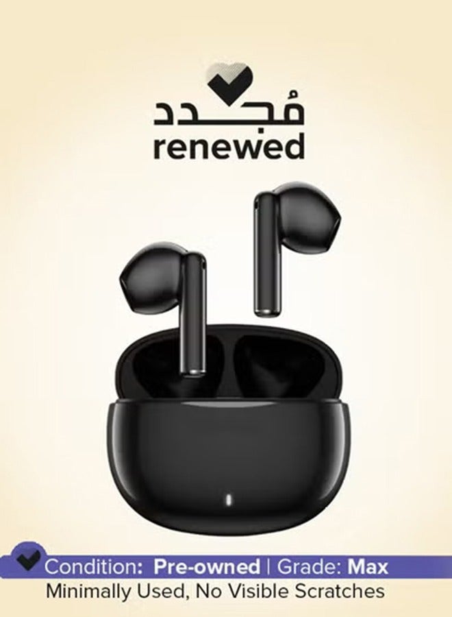 Renewed - True Wireless Stereo Earbuds, Bluetooth 5.3, 13mm Drivers, AI Call Noise Reduction, 20 Hours Playtime, USB-C Charging, Lightweight - Black , with 1-Year Replacement Warranty - Image 1